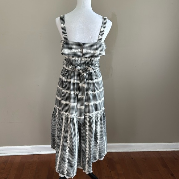 Adelyn Rae‎ Belle Ruffle Lace Gingham Midi Dress Size S - Picture 11 of 15